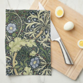 William Morris Seaweed Pattern Floral  Art Theedoek (Quarter Fold)