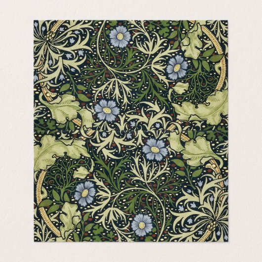 William Morris Seaweed Pattern Floral  Art Visitekaartje (Buitenkant ongevouwen)