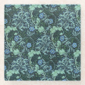 William Morris Seaweed Pattern Glazen Onderzetter (Voorkant)