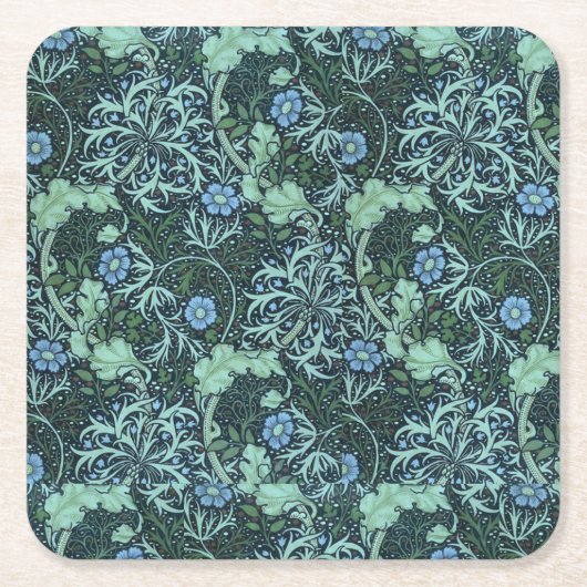 William Morris Seaweed Pattern Kartonnen Onderzetters (Voorkant)