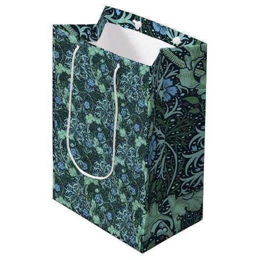 William Morris Seaweed Pattern Medium Cadeauzakje (Voorkant Gekanteld)