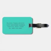 William Morris  Seaweed Pattern Monogram Bagagelabel (Achterkant horizontaal)