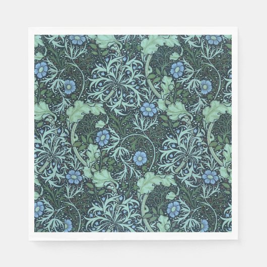 William Morris Seaweed Pattern Servet (Voorkant)
