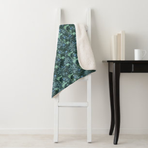 William Morris Seaweed Pattern Sherpa Deken