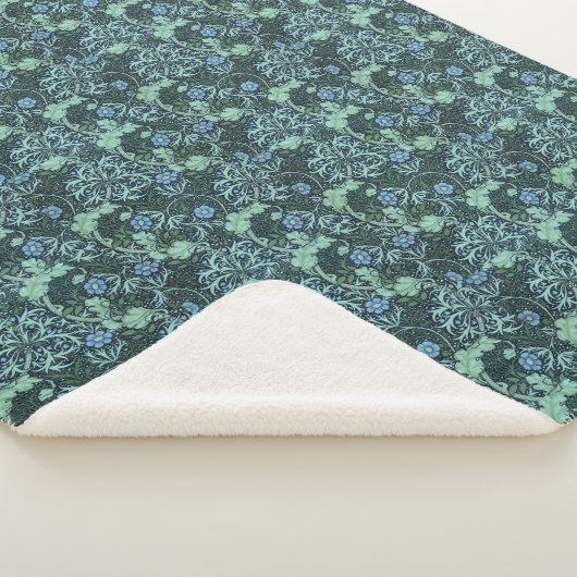 William Morris Seaweed Pattern Sherpa Deken (3/4)