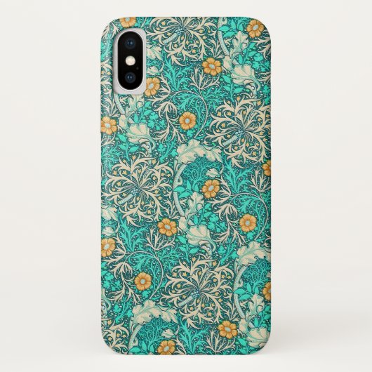  William Morris Seaweed Pattern Turquoise Case-Mate iPhone Case (Achterkant)