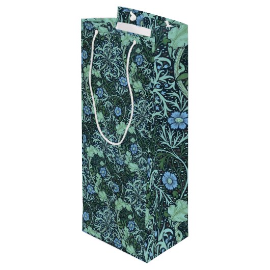 William Morris Seaweed Pattern Wijn Cadeautas (Achterkant Gekanteld)