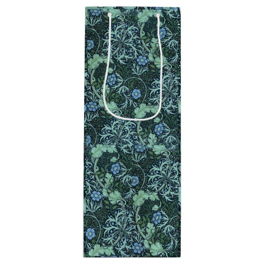 William Morris Seaweed Pattern Wijn Cadeautas (Voorkant)