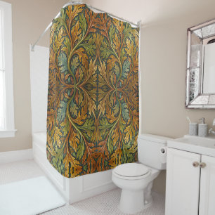 William Morris Seaweed Vintage Florale art nouveau Douchegordijn