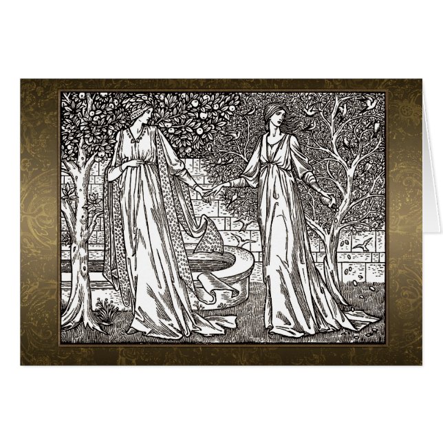 William Morris Sepia Card (Voorkant Horizontaal)