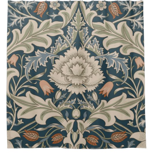 William Morris Severn Bloementuin Bloemen Classic Douchegordijn (Voorkant)