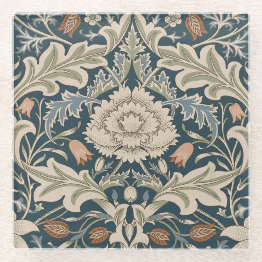 William Morris Severn Bloementuin Bloemen Classic Glazen Onderzetter (Voorkant)