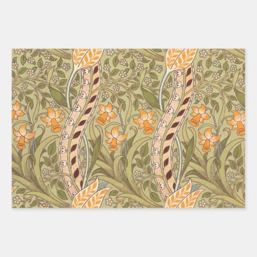 William Morris Severn Bloementuin Bloemen Classic Inpakpapier Vel (Voorkant 3)