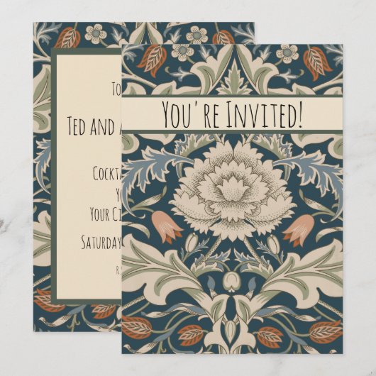 William Morris Severn Bloementuin Bloemen Classic Kaart (Voorkant / Achterkant)