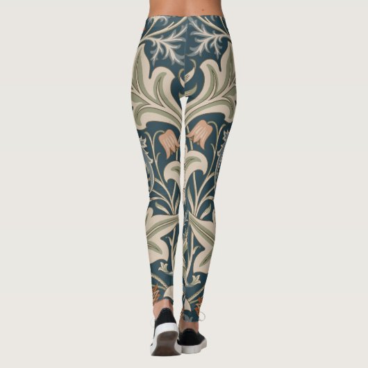 William Morris Severn Bloementuin Bloemen Classic Leggings (Achterkant)