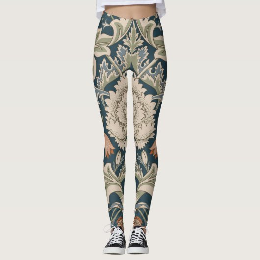 William Morris Severn Bloementuin Bloemen Classic Leggings (Voorkant)