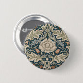 William Morris Severn Bloementuin Bloemen Classic Ronde Button 5,7 Cm (Voorkant /achterkant)