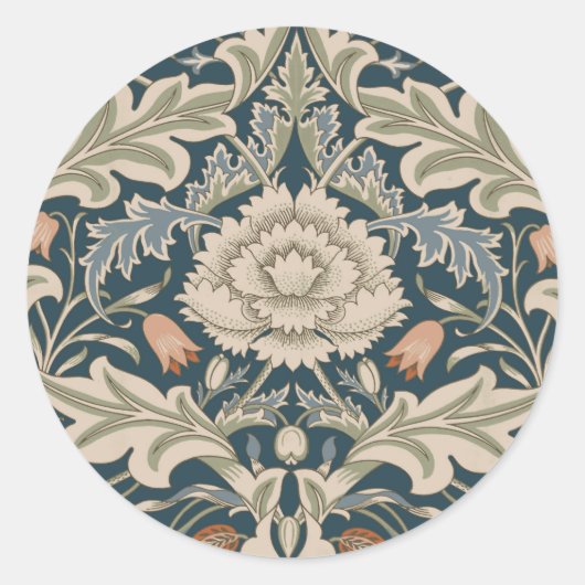 William Morris Severn Bloementuin Bloemen Classic Ronde Sticker (Voorkant)
