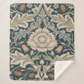 William Morris Severn Bloementuin Bloemen Classic Sherpa Deken (Voorkant)