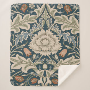 William Morris Severn Bloementuin Bloemen Classic Sherpa Deken