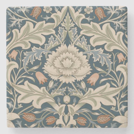 William Morris Severn Bloementuin Bloemen Classic Stenen Onderzetter (Voorkant)
