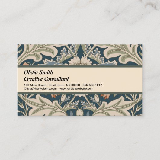 William Morris Severn Bloementuin Bloemen Classic Visitekaartje (Voorkant)