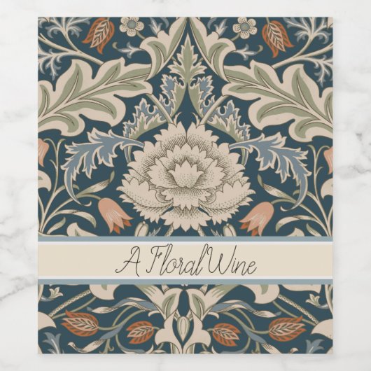 William Morris Severn Bloementuin Bloemen Classic Wijn Etiket (Enkel label)