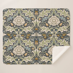 William Morris Severn Bloemmotief Klassieker Sherpa Deken