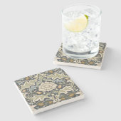 William Morris Severn Bloemmotief Klassieker Stenen Onderzetter (Zijkant)
