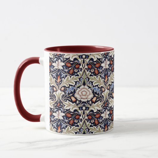 William Morris  Severn Blue Floral Flowers Mok (Links)
