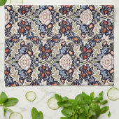 William Morris  Severn Blue Floral Flowers Theedoek (Gevouwen)