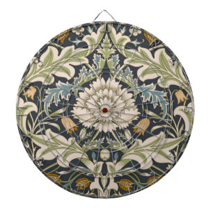 William Morris Severn Navy Blauwe Bloem Kunst Dartbord