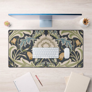 William Morris Severn Navy Blauwe Bloemrijke Kunst Bureaumat