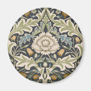 William Morris Severn Navy Blauwe Bloemrijke Kunst Magneet