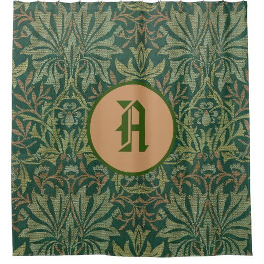 William Morris SHOWER CURTAIN CUSTOM INITIAAL Douchegordijn (Voorkant)