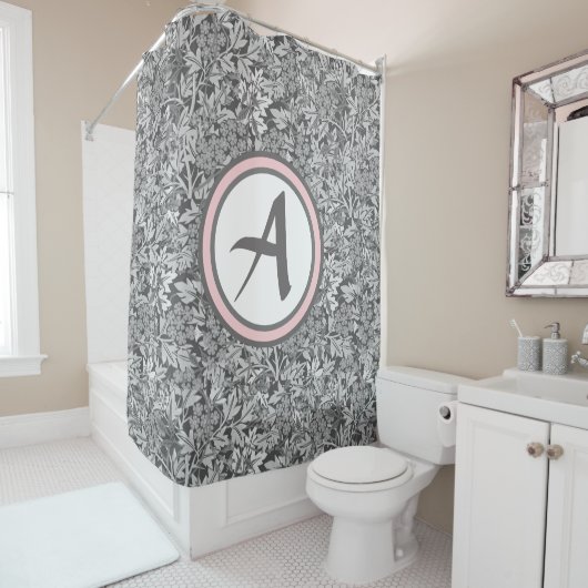 WILLIAM MORRIS SHOWER CURTAIN LEAVES DOUCHEGORDIJN (In situ)