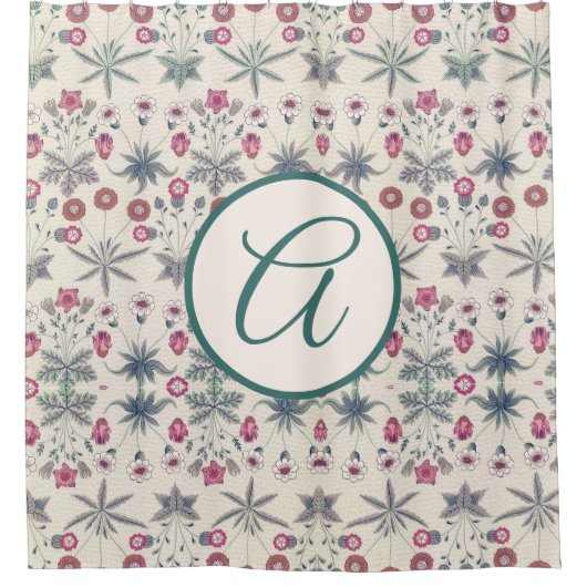 William Morris SHOWER CURTAIN MET INITIAAL Douchegordijn (Voorkant)
