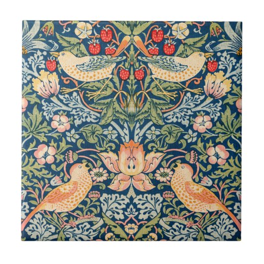 William Morris Sieraden  keramische tegel Tegeltje (Voorkant)