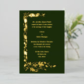  William Morris Simple Floral Vine Folie Uitnodiging (Staand Voorkant)