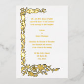 William Morris Simple Floral Vine Folie Uitnodiging (Voorkant)