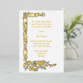  William Morris Simple Floral Vine Folie Uitnodiging (Staand Voorkant)