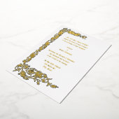  William Morris Simple Floral Vine Folie Uitnodiging (Gedraaid)