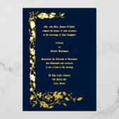  William Morris Simple Floral Vine Folie Uitnodiging (Voorkant)