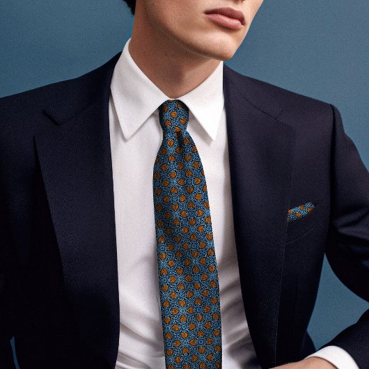  William Morris Sinaasappel Shell Diagonal Stropdas