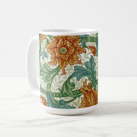 William Morris Single Stem  Bloembloemen Koffiemok (Voorkant links)