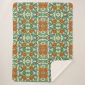 William Morris Single Stem  Bloembloemen Sherpa Deken (Voorkant)