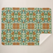 William Morris Single Stem  Bloembloemen Sherpa Deken (Voorkant (horizontaal))