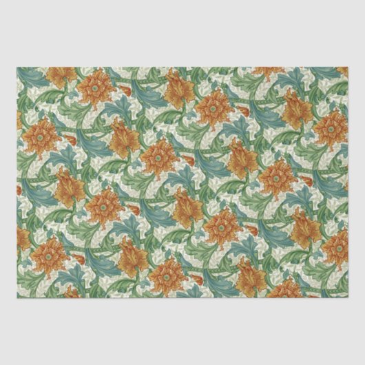 William Morris Single Stem  Bloembloemen Tissuepapier (Voorkant)