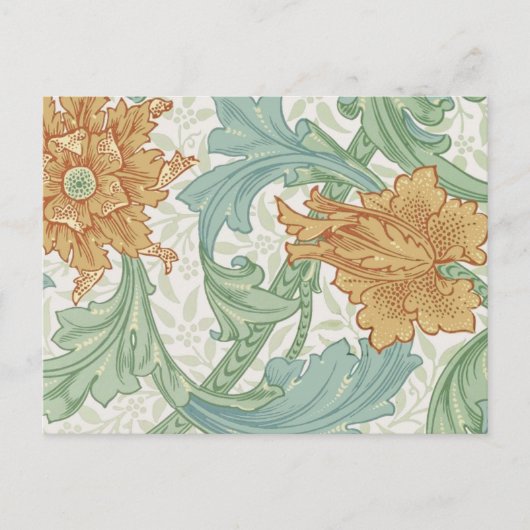 William Morris Single Stem Floral Pattern Briefkaart (Voorkant)