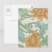 William Morris Single Stem Floral Pattern Briefkaart (Voorkant / Achterkant)